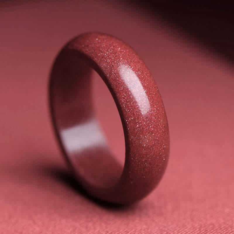 Anello di benedizione Buddha Stones Cinnabar Om Mani Padme Hum Nuvole di buon auspicio