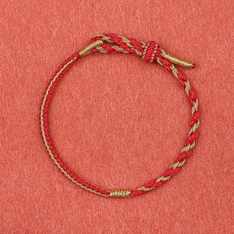 Braccialetto di protezione con treccia in corda, fatto a mano con Buddha Stones , zodiaco cinese, coniglio, gallo, topo, cavallo, drago