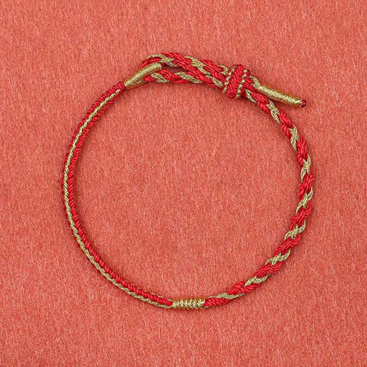 Braccialetto di protezione con treccia in corda, fatto a mano con Buddha Stones , zodiaco cinese, coniglio, gallo, topo, cavallo, drago