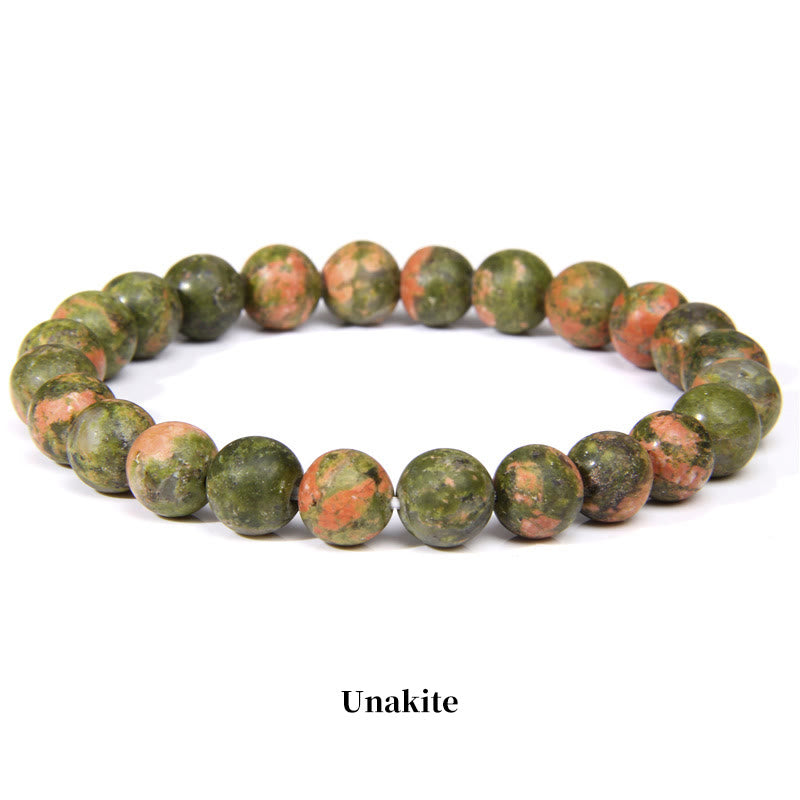 Braccialetto di perle curative in quarzo naturale Buddha Stones - 8 millimetri - Unakite - image 38