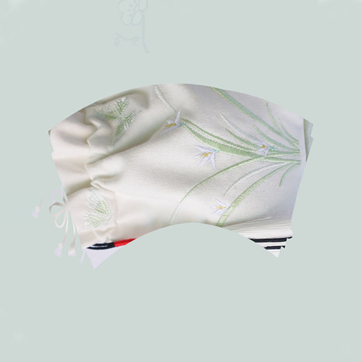 Borsa a tracolla in tela con fiori ricamati a mano con Buddha Stones - image 11