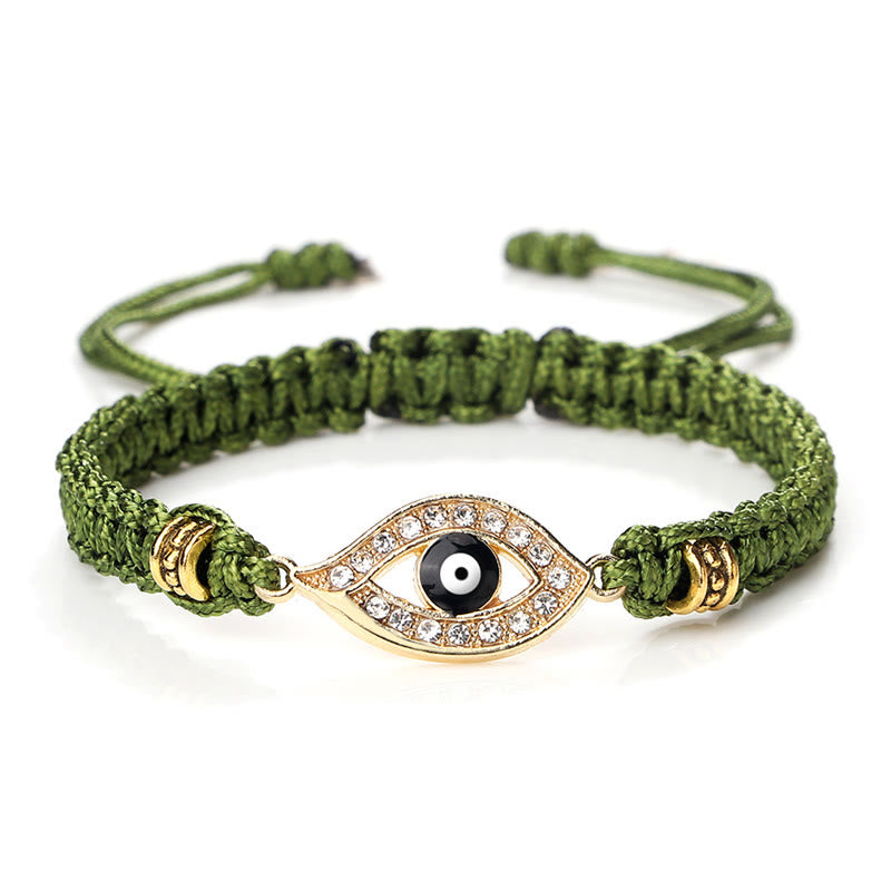 Braccialetto di corda Buddha Stones Evil Eye Keep Away Evil Spirits