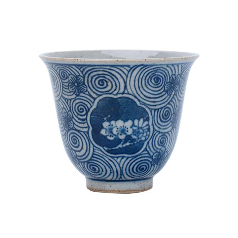 Buddha Stones Jingdezhen porcellana blu e bianca dipinta a mano fiore di loto prugna tazza da tè in ceramica tazze da tè Kung Fu