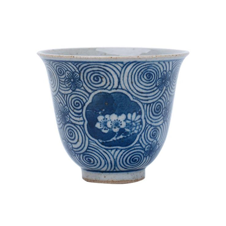 Buddha Stones Jingdezhen porcellana blu e bianca dipinta a mano fiore di loto prugna tazza da tè in ceramica tazze da tè Kung Fu