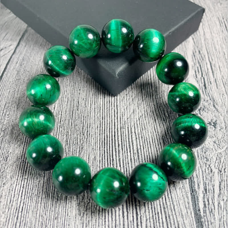 Braccialetto Buddha Stones Natural Green Tiger Eye Strength - image 2