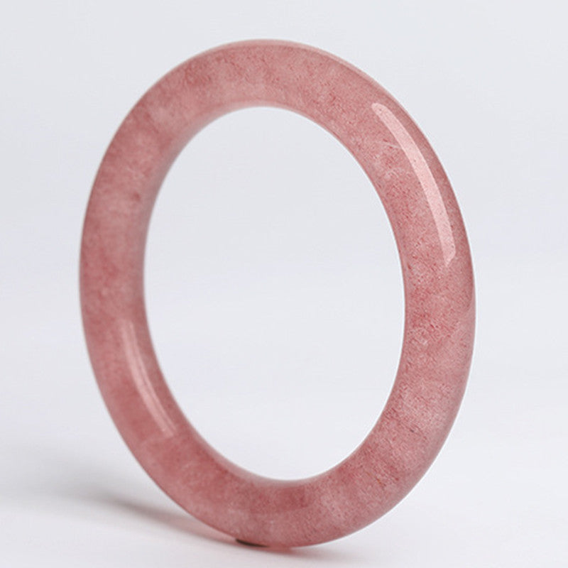 Braccialetto di guarigione dell'amore in quarzo fragola naturale Buddha Stones