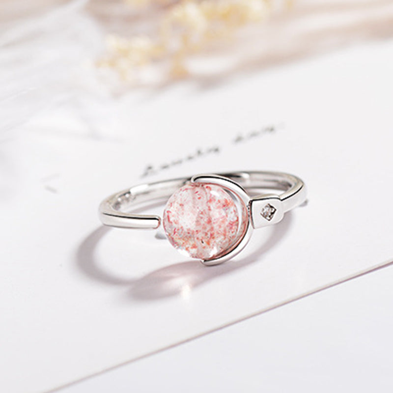 Anello rotante rilassante in cristallo rosa Buddha Stones - image 9