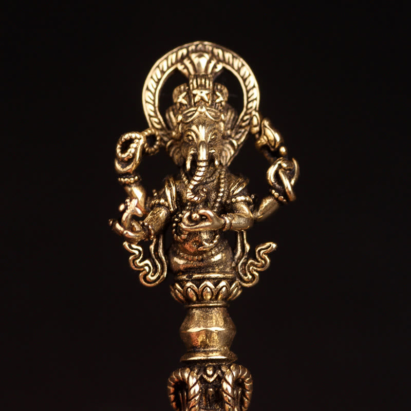 Collana con ciondolo del potere spirituale del Dio elefante della ricchezza Dorje Vajra, Ganesh tibetano Ganpati - image 4