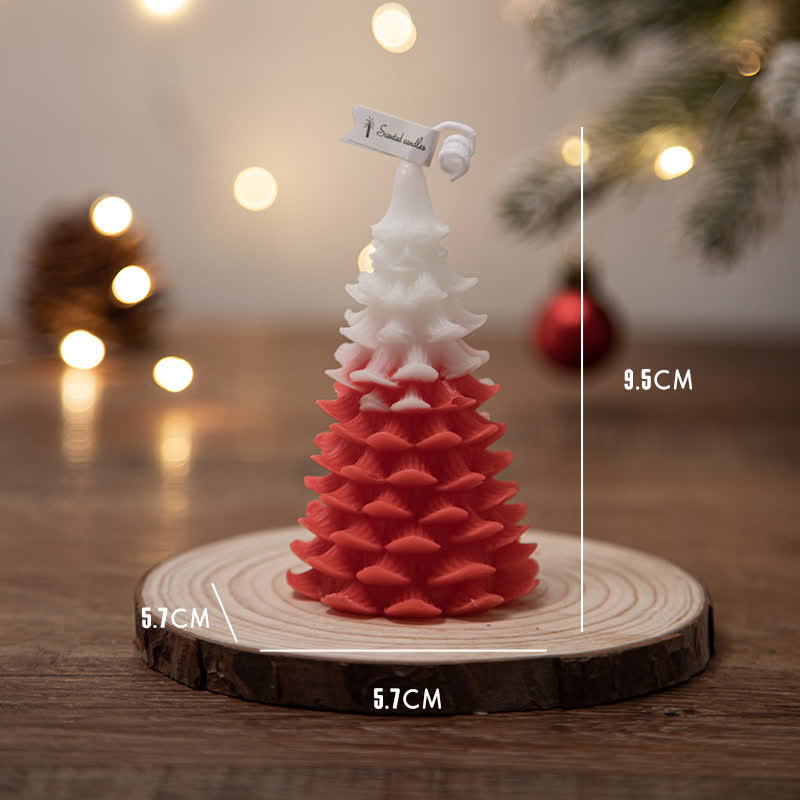 Candela profumata in cera di soia per albero di Natale, regalo per familiari e amici