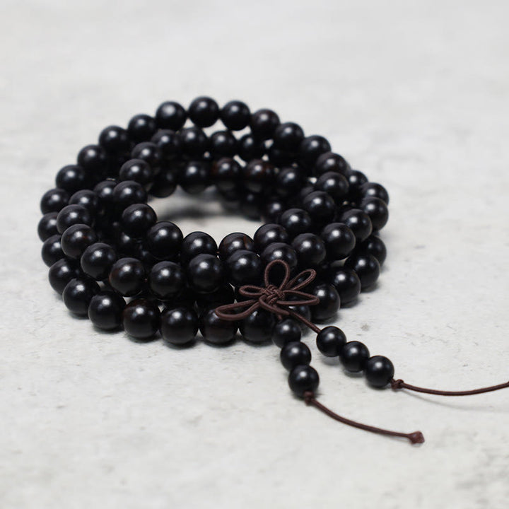 Buddha Stones 108 Mala Beads Bracciale Preghiera Meditazione Sandalo Elastico - image 8