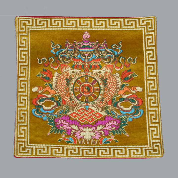 Buddha Stones Preghiera Altare Tappetino Guarigione Meditazione Vajra Simboli di Buon Auspicio