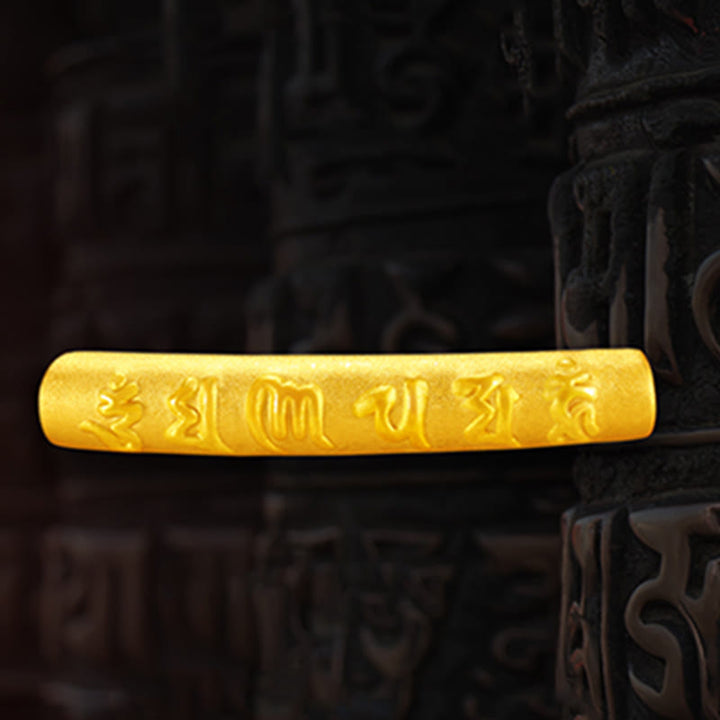 Buddha Stones Tibetano 999 Oro Om Mani Padme Hum Braccialetto di coppia intrecciato a mano con nodo della pace a otto fili e fortuna