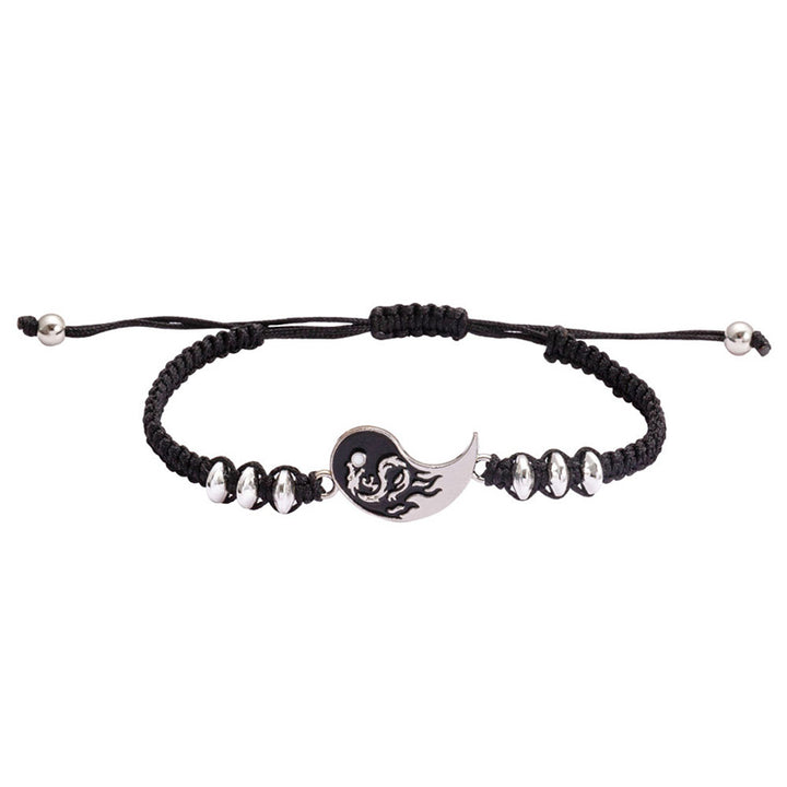 Braccialetto coppia drago Yin Yang Buddha Stones 2 pezzi