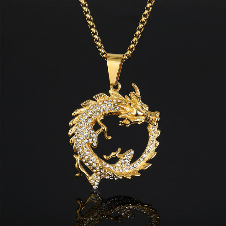 Buddha Stones Zodiaco Cinese Drago Modello Collana Pendente Successo - Drago (Protezione ♥ Successo) - image 1