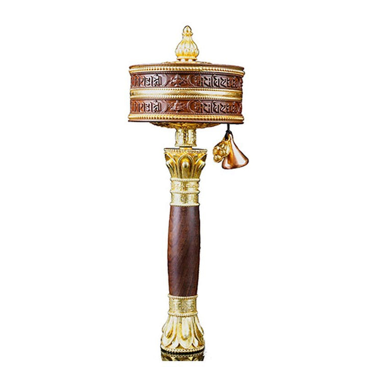 Ruota di preghiera tibetana Sei parole vere Decorazione in rame con bilanciamento - image 11