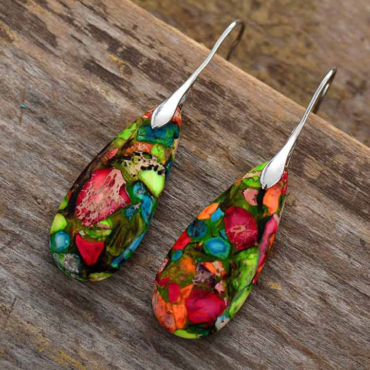 Orecchini di felicità in cristallo di pietra dell'imperatore Buddha Stones - image 1