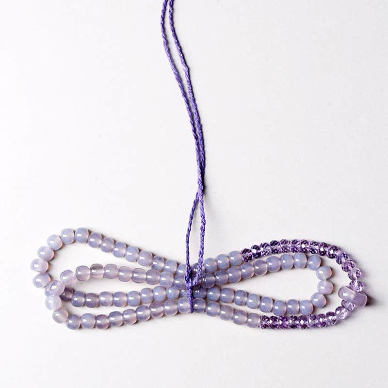 Braccialetto di guarigione con cristallo di ametista naturale e meditazione - image 3