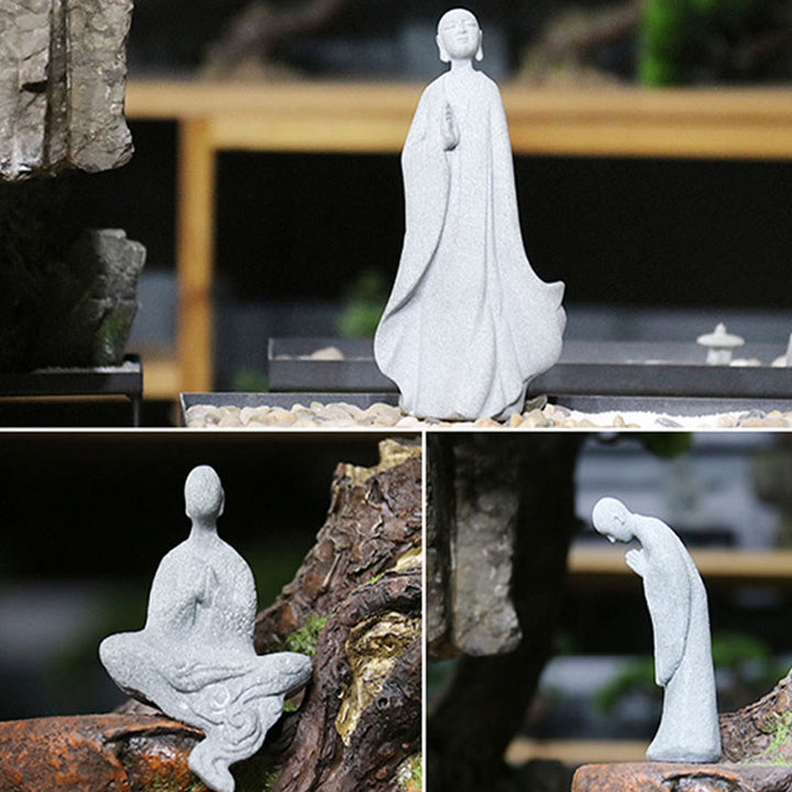 Buddha Stones Meditazione Buddha Monaco Serenità Decorazione della casa