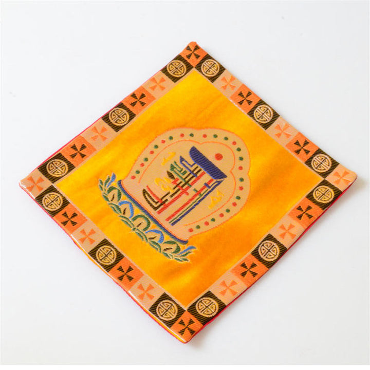 Tappetino da preghiera per altare Man-Bcu Kalachakra Meditazione curativa Tappetino Jacquard