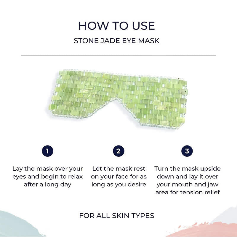 Maschera per gli occhi con perline di pietra di giada naturale