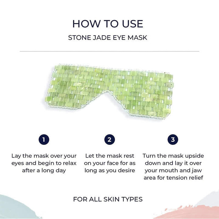 Maschera per gli occhi con perline di pietra di giada naturale