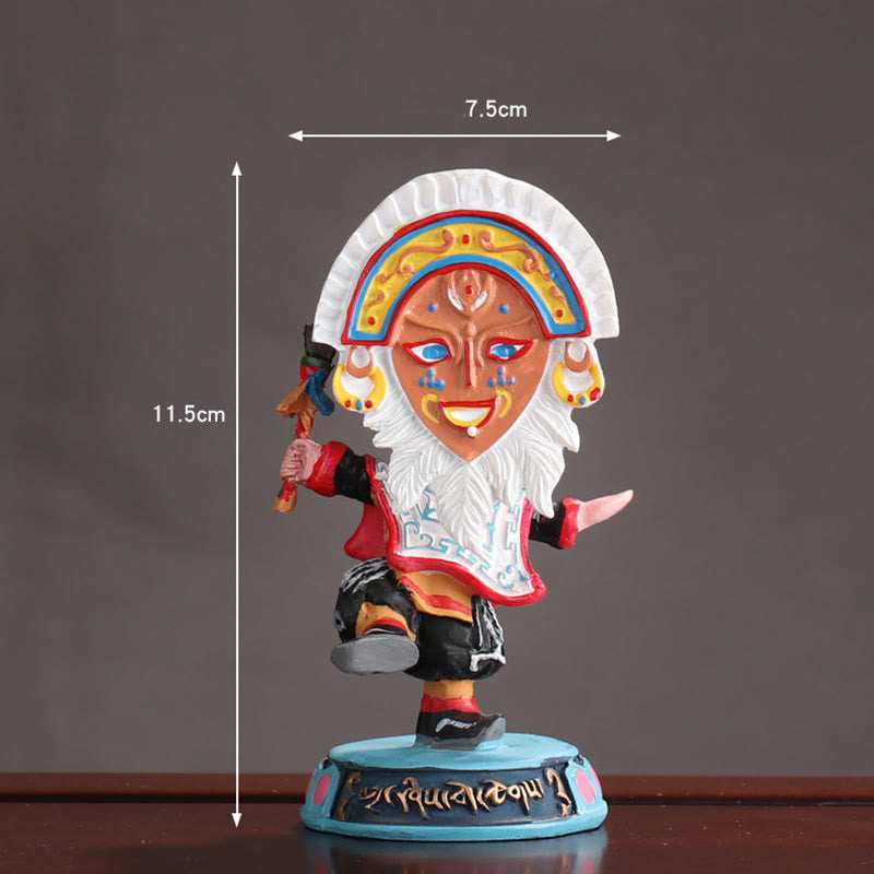 Buddha Stones Tibetan Opera Maschera Viso Marionetta Casa Ufficio Auto Decorazione Ornamento
