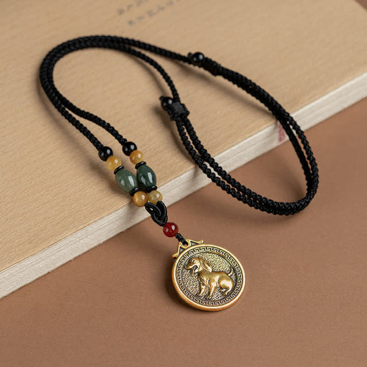 Collana con ciondolo di 12 segni zodiacali cinesi, benedizione, ricchezza e fortuna - Cane - image 23