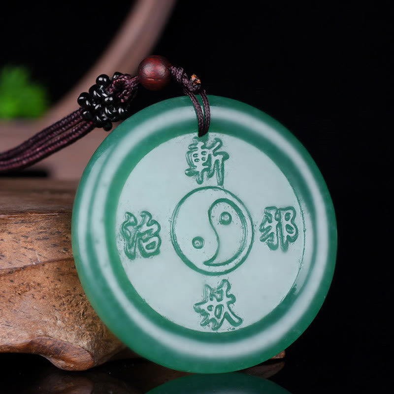 Collana con ciondolo in avventurina verde e Buddha Stones, simbolo dell'equilibrio Yin Yang - image 2