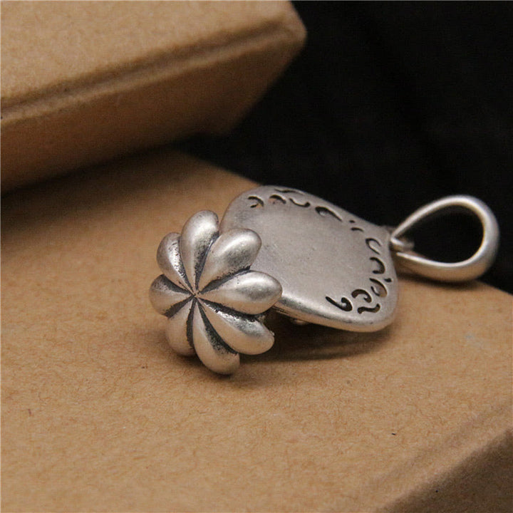 Collana con ciondolo Buddha Stones in argento sterling 999 con ciondolo Buddha Lotus Serenity - image 5