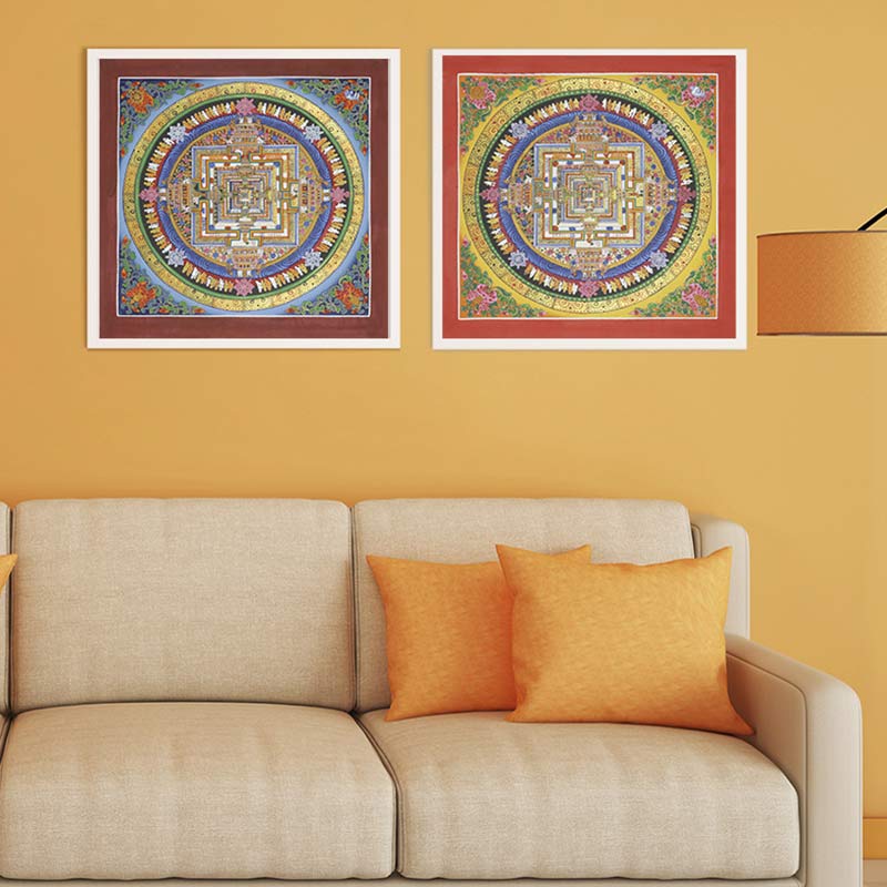 Buddha Stones Pittura Thangka tibetana, benedizione, decorazione fatta a mano - image 2