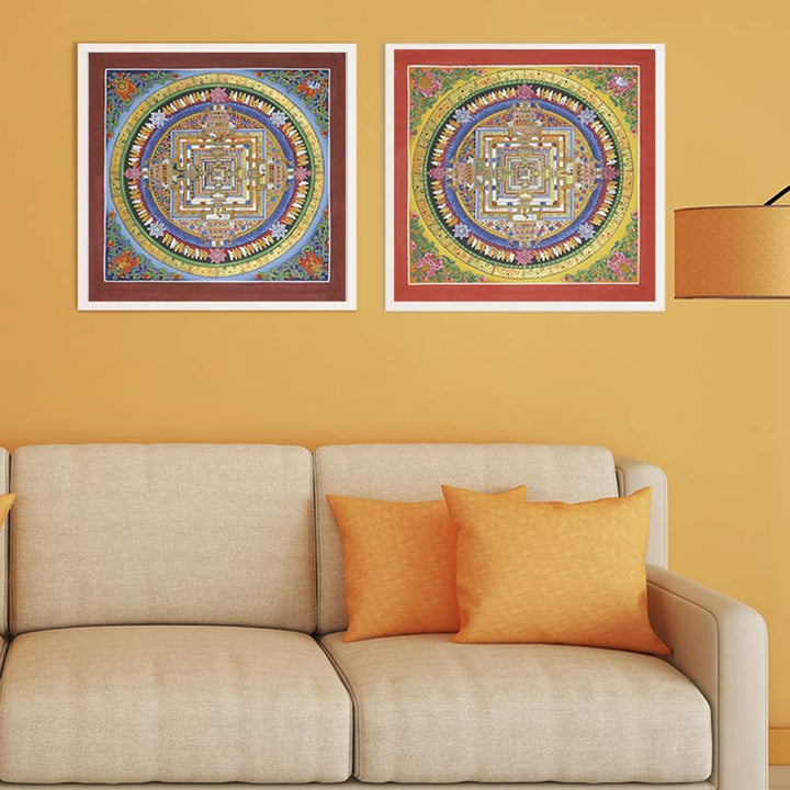 Buddha Stones Pittura Thangka tibetana, benedizione, decorazione fatta a mano - image 2