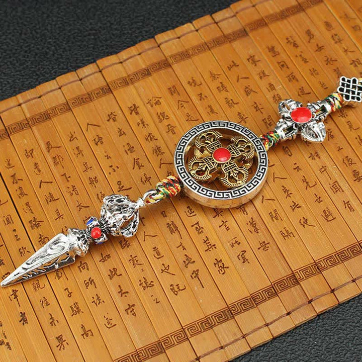 Decorazione da appendere per auto spirituale del Tibet Om Mani Padme Hum Vajra Dorje