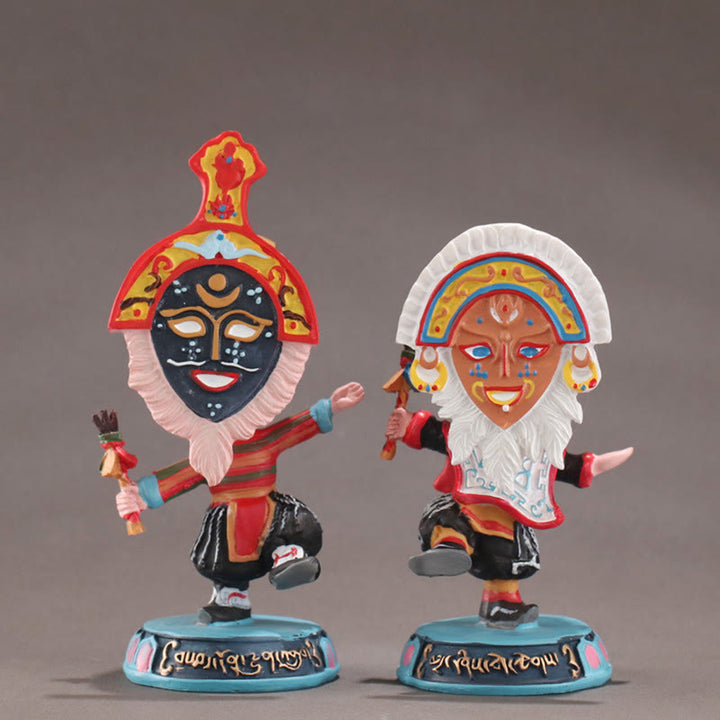 Buddha Stones Tibetan Opera Maschera Viso Marionetta Casa Ufficio Auto Decorazione Ornamento