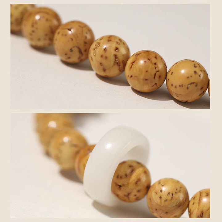 Braccialetto doppio giro Buddha Stones Tibetano Naturale Viola Oro Ratto Bodhi Seed Ricchezza