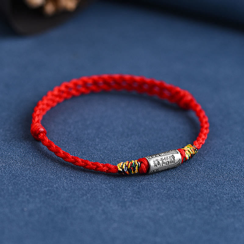 Buddha Stones Bracciale Cavigliera in Argento Sterling 925 Fatto a Mano Tutto Va Bene Design Protezione Forza