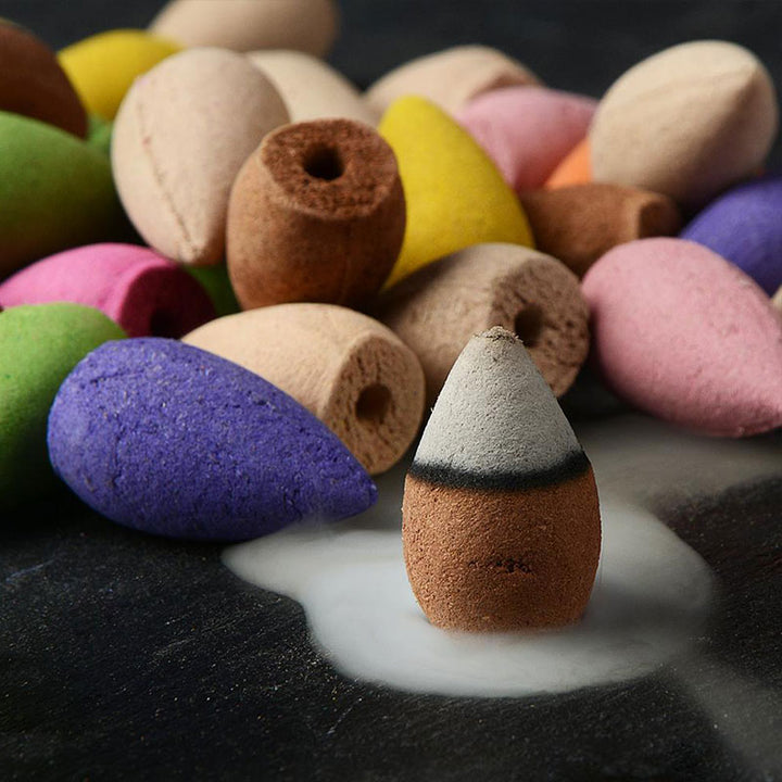 Buddha Stones Incenso a riflusso con aromi misti, confezione da 50 coni