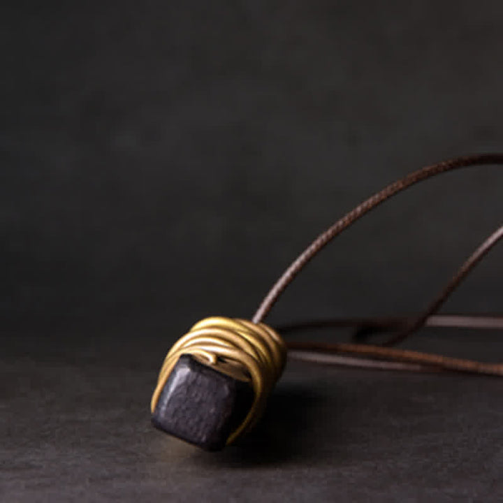 Collana con ciondolo a forma di bilancia, pace e Buddha Stones, Tibet, ebano, ottone. - image 9