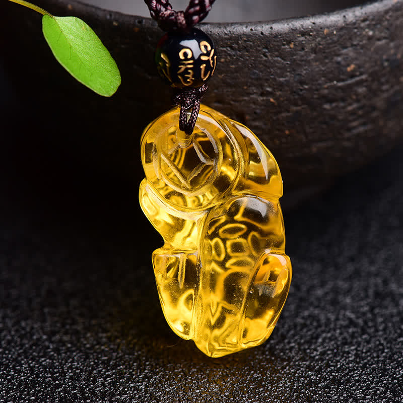 Collana con ciondolo Buddha Stones FengShui Citrine PiXiu Wealth - image 8