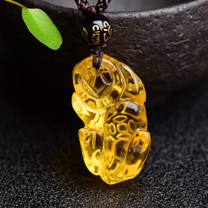 Collana con ciondolo Buddha Stones FengShui Citrine PiXiu Wealth - image 8