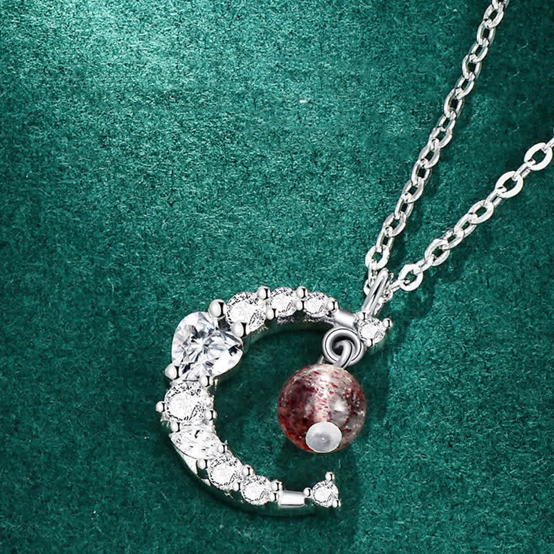 Collana di guarigione dell'amore con cristalli blu e quarzo fragola Buddha Stones