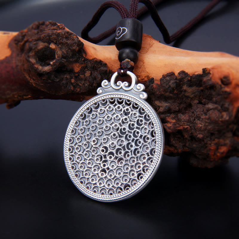 Collana con ciondolo Buddha Stones 999 Sterling Silver Luck Koi Fish Success Prosperity - image 3