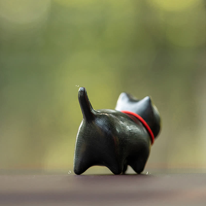 Buddha Stones Sandalo verde Piccola foglia Sandalo rosso Carino gatto Animali Rilassanti Pace Decorazioni