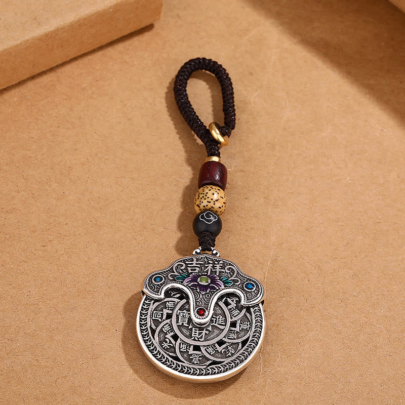 Portachiavi con Buddha Stones, ricchezza di buon auspicio