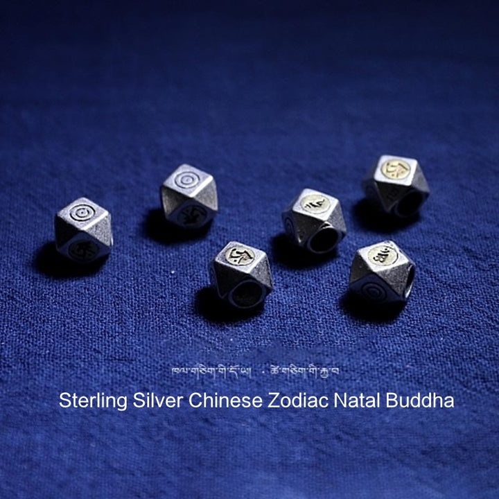 Bracciale Buddha Stones 925 Sterling Silver Zodiaco Cinese Buddha Natale Ambra Naturale Trasparente Ansia