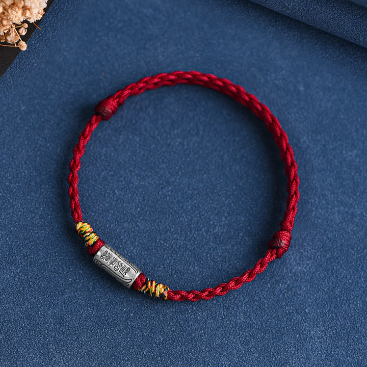 Buddha Stones Bracciale Cavigliera in Argento Sterling 925 Fatto a Mano Tutto Va Bene Design Protezione Forza