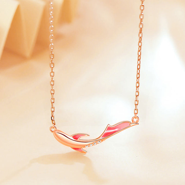 Collana con ciondolo a forma di pesce koi in argento sterling 925 Buddha Stones e zircone per la prosperità - Pesce Koi (Fortuna♥Prosperità) - image 1