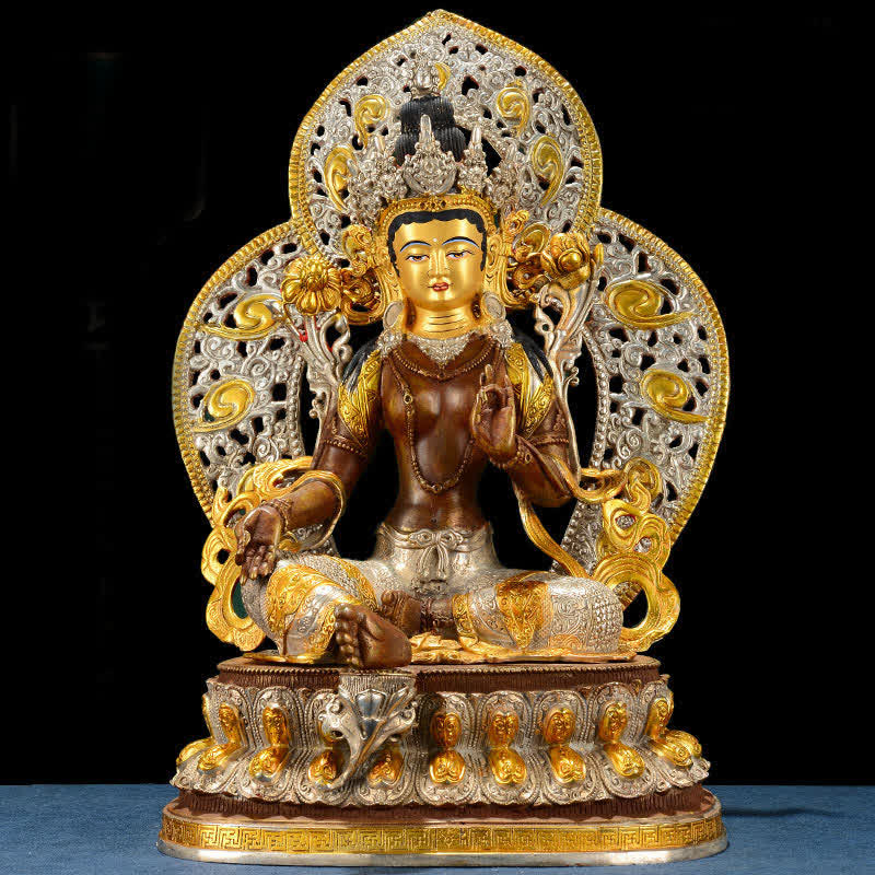 Decorazione della statua in rame della speranza di Tara Verde del Bodhisattva - image 3