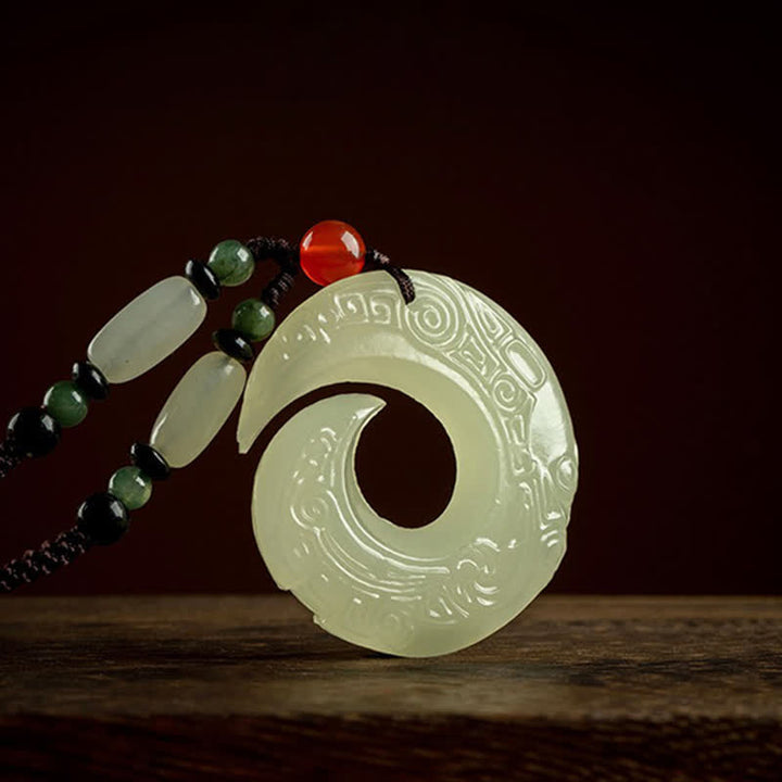 Collana con Buddha Stones, ciondolo in pietra di pace, ciondolo in pietra di giada, ciondolo in pietra di sandalo rosso, ciondolo in pietra di cinabro, ciondolo in pietra di agata, ciondolo in pietra di fortuna