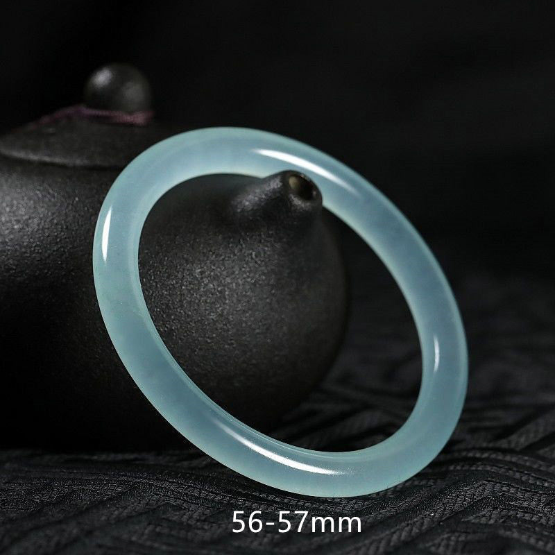Braccialetto di benedizione curativo in giada naturale Buddha Stones - 56-57 mm - image 4