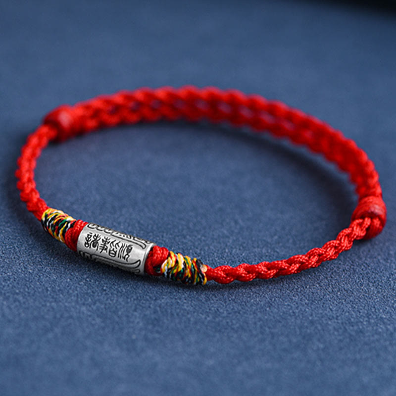 Buddha Stones Bracciale Cavigliera in Argento Sterling 925 Fatto a Mano Tutto Va Bene Design Protezione Forza